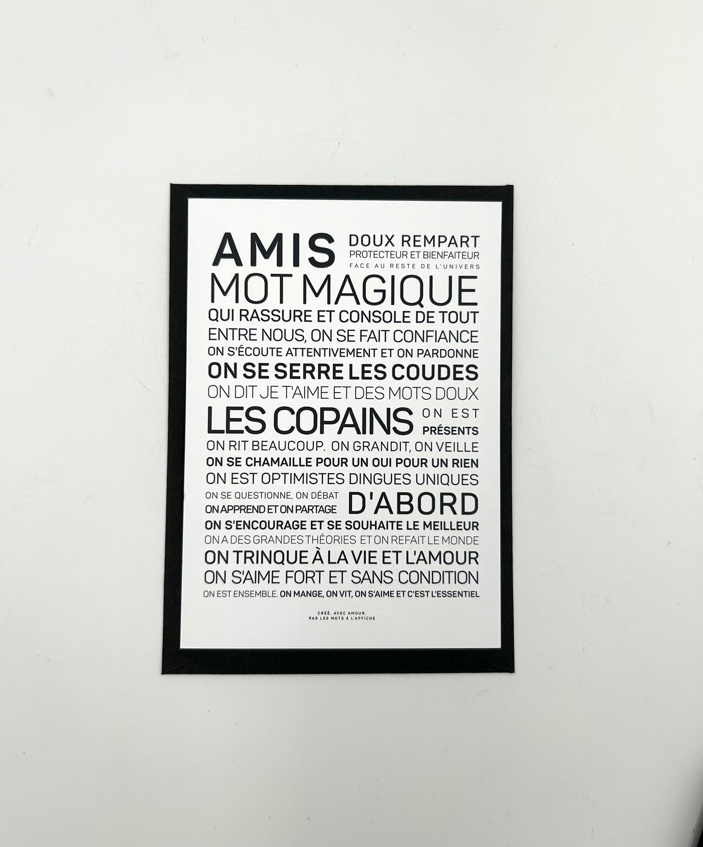 Carte postale Les mots à l'affiche